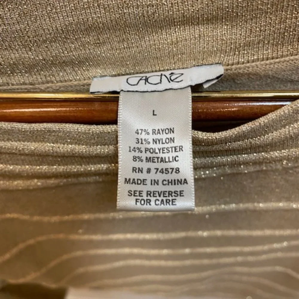 Cache Gold Color Top - Picture 4 of 4